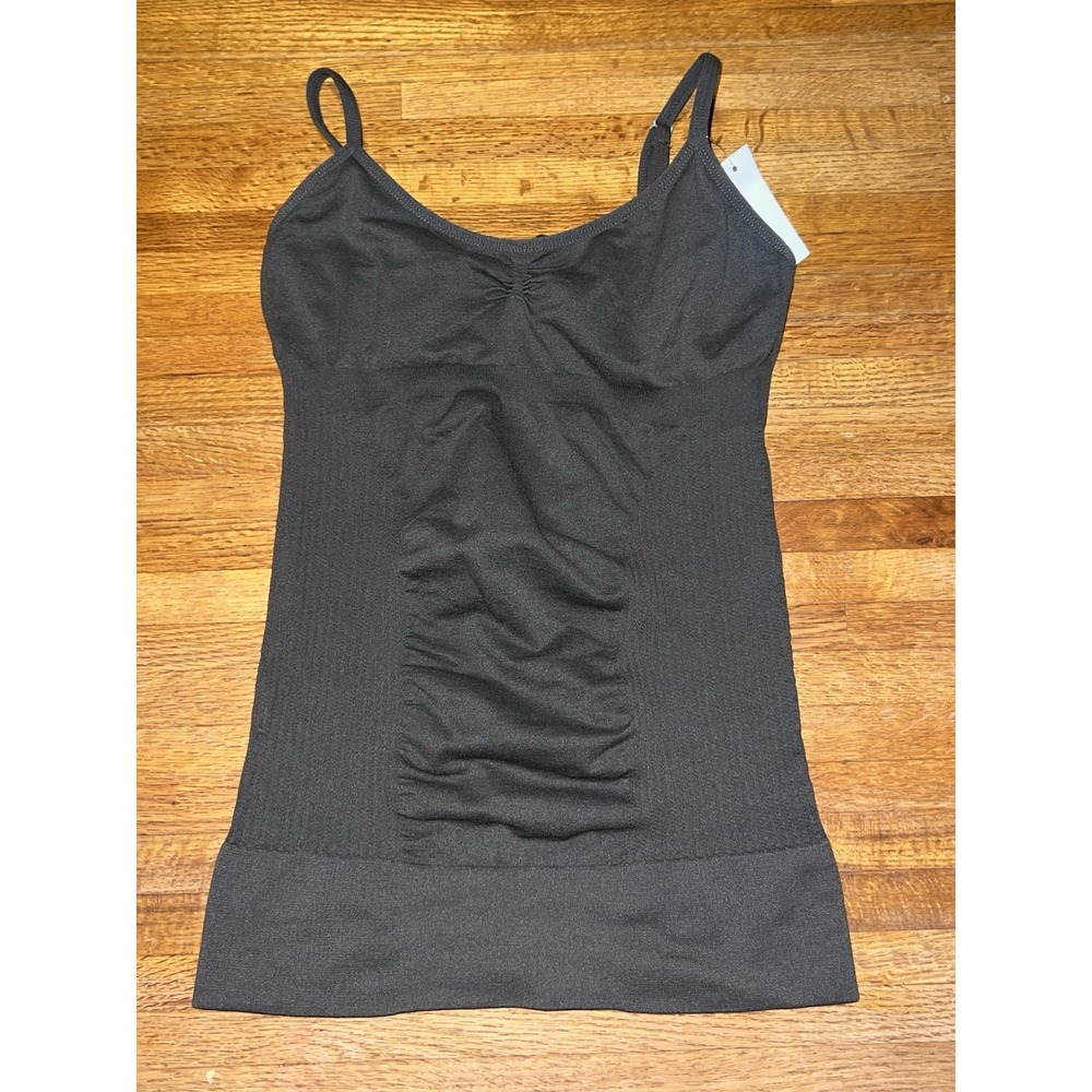 Sugarlips Ladies One Size Gray Seamless Stretch Nylon Ribbed Spaghetti Cami Top